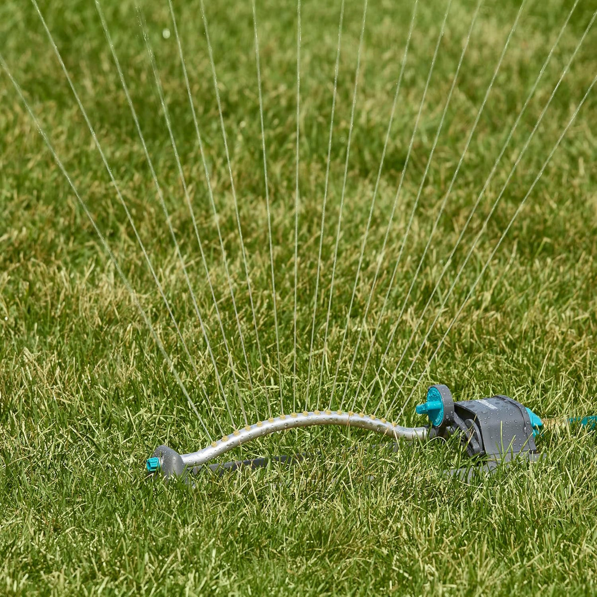 Adjustable Rectangular Lawn Sprinkler, Water Sprinkler for Large Area Coverage, Hose Sprinkler for Lawn and Garden, Gray
