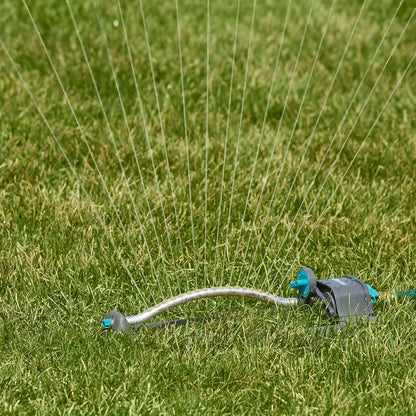 Adjustable Rectangular Lawn Sprinkler, Water Sprinkler for Large Area Coverage, Hose Sprinkler for Lawn and Garden, Gray