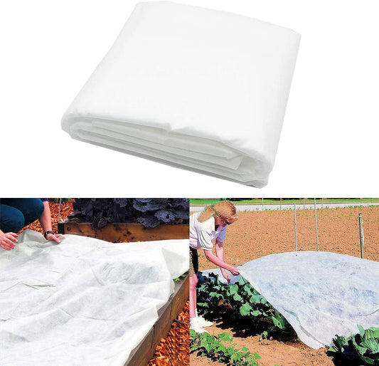 Winter Plant Covers Freeze Protection -Warm Rectangle Plant Protection Cover, Frost Cloth Blanket Protecting Fruit Tree Potted Plants from Freezing Animals Eating (13 x 6.5 Feet)