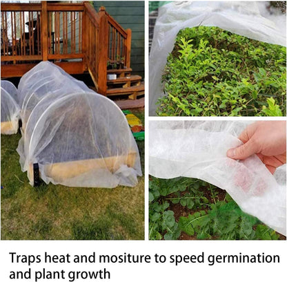 Winter Plant Covers Freeze Protection -Warm Rectangle Plant Protection Cover, Frost Cloth Blanket Protecting Fruit Tree Potted Plants from Freezing Animals Eating (13 x 6.5 Feet)