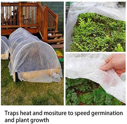 Winter Plant Covers Freeze Protection -Warm Rectangle Plant Protection Cover, Frost Cloth Blanket Protecting Fruit Tree Potted Plants from Freezing Animals Eating (13 x 6.5 Feet)