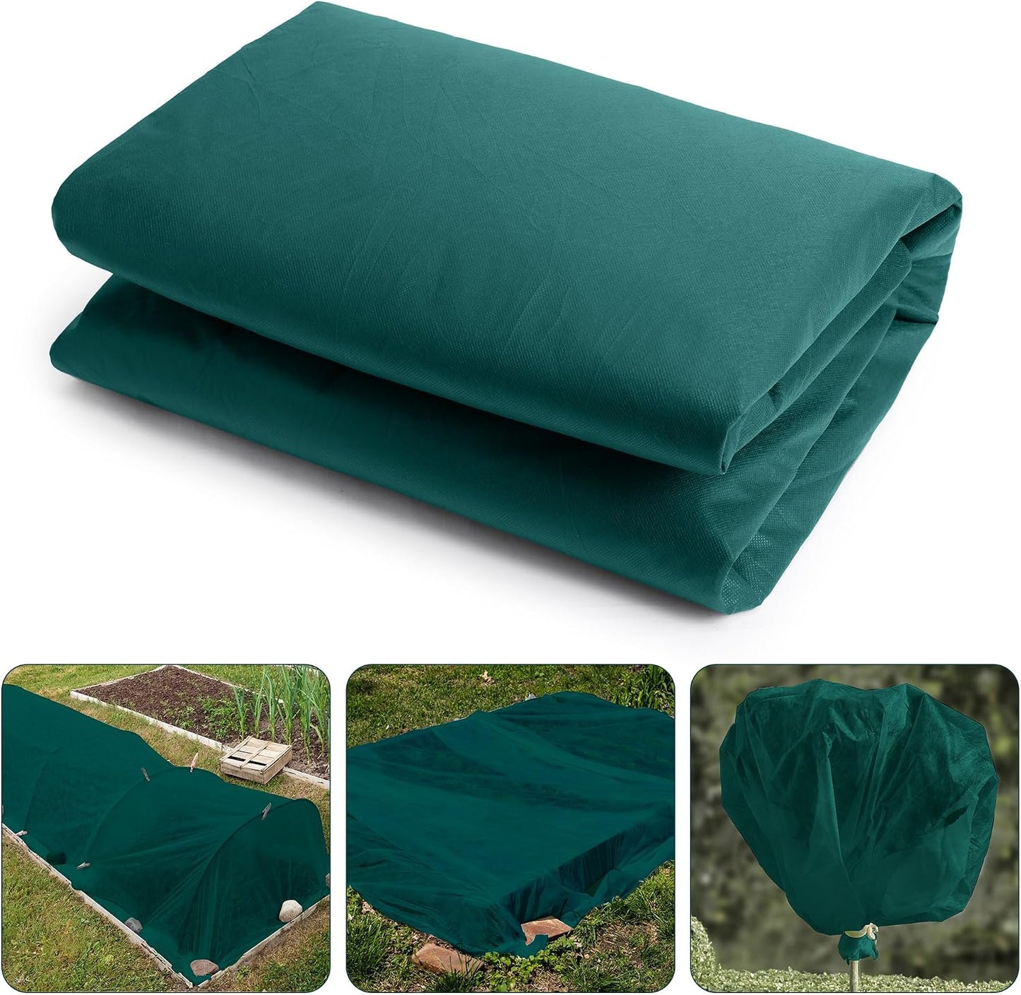 Winter Plant Covers Freeze Protection -Warm Rectangle Plant Protection Cover, Frost Cloth Blanket Protecting Fruit Tree Potted Plants from Freezing Animals Eating (13 x 6.5 Feet)