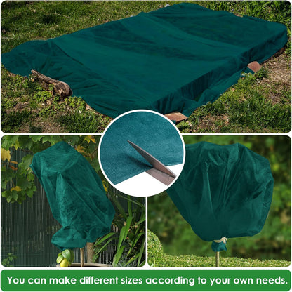 Winter Plant Covers Freeze Protection -Warm Rectangle Plant Protection Cover, Frost Cloth Blanket Protecting Fruit Tree Potted Plants from Freezing Animals Eating (13 x 6.5 Feet)