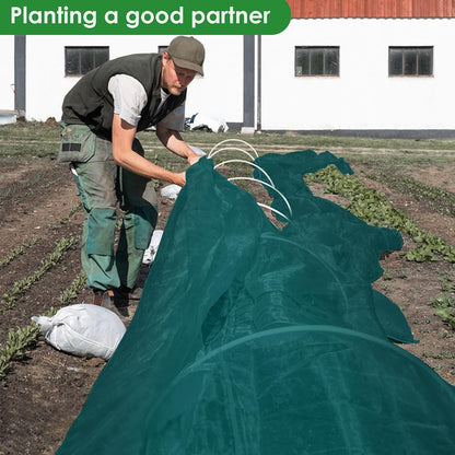 Winter Plant Covers Freeze Protection -Warm Rectangle Plant Protection Cover, Frost Cloth Blanket Protecting Fruit Tree Potted Plants from Freezing Animals Eating (13 x 6.5 Feet)