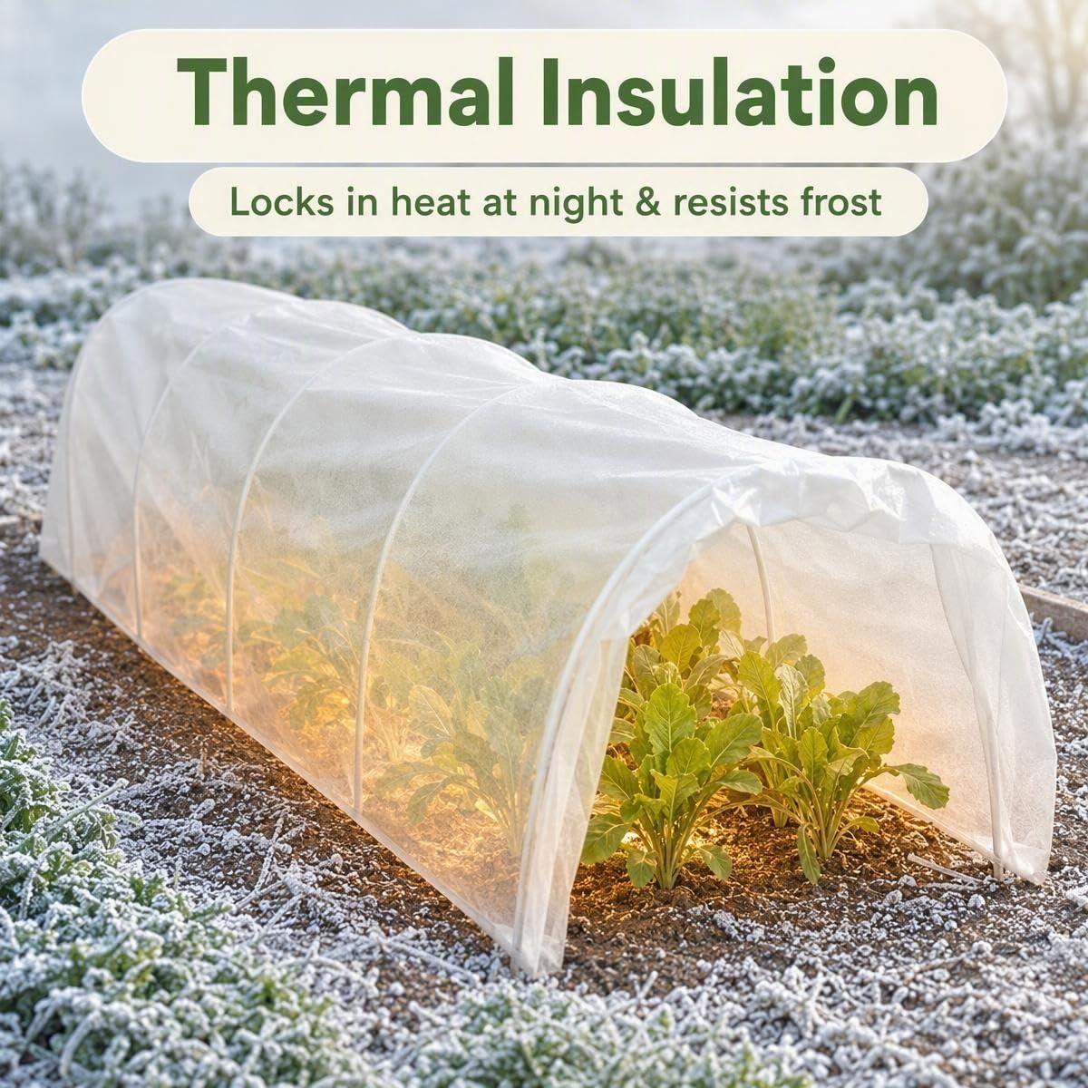 Plant Covers Freeze Protection,10x50FT Frost Cloth Row Covers
