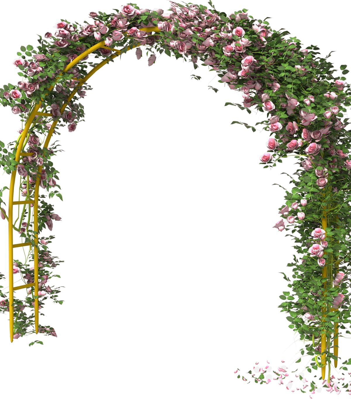 Metal Arch Backdrop Stand 8Ft Wide 7Ft High, Wedding Arch Frame for Wedding Decorations, Balloon Arch Stand with Base for Ceremony, Outdoor Garden Arch Trellis for Climbing Plants, Black