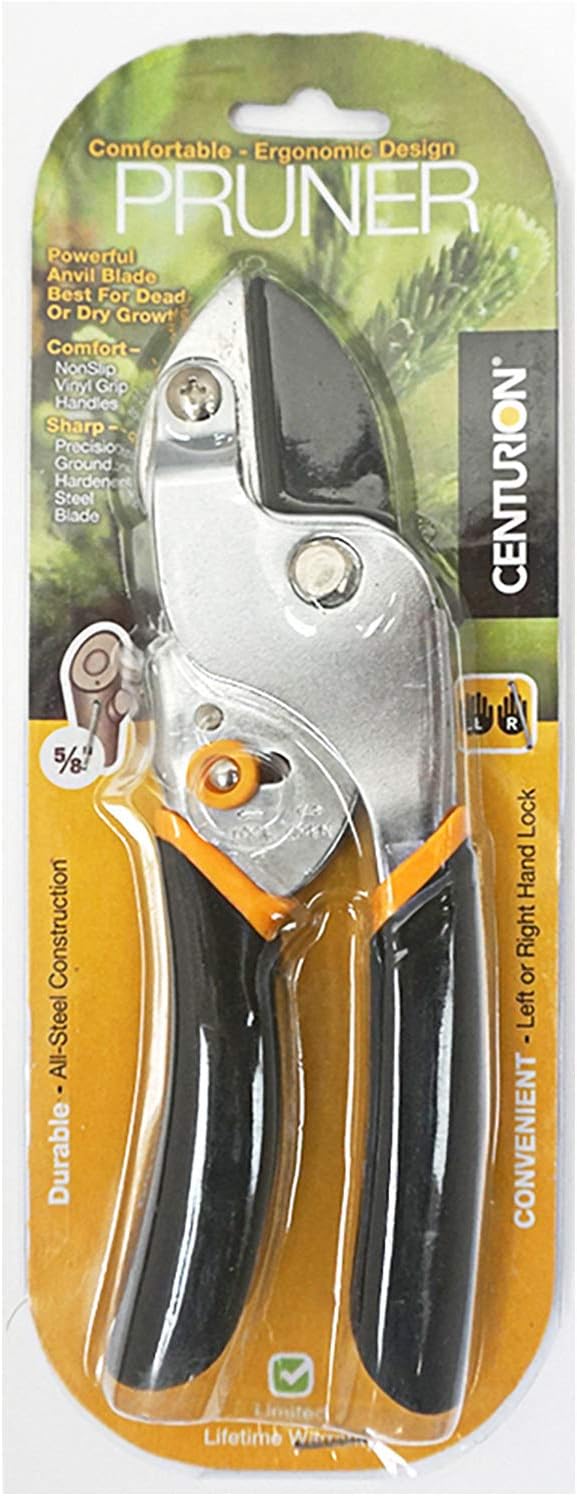 193 All Steel Blade Sharp Anvil Pruner, Non-Stick Rust-Resistant Coating Blade
