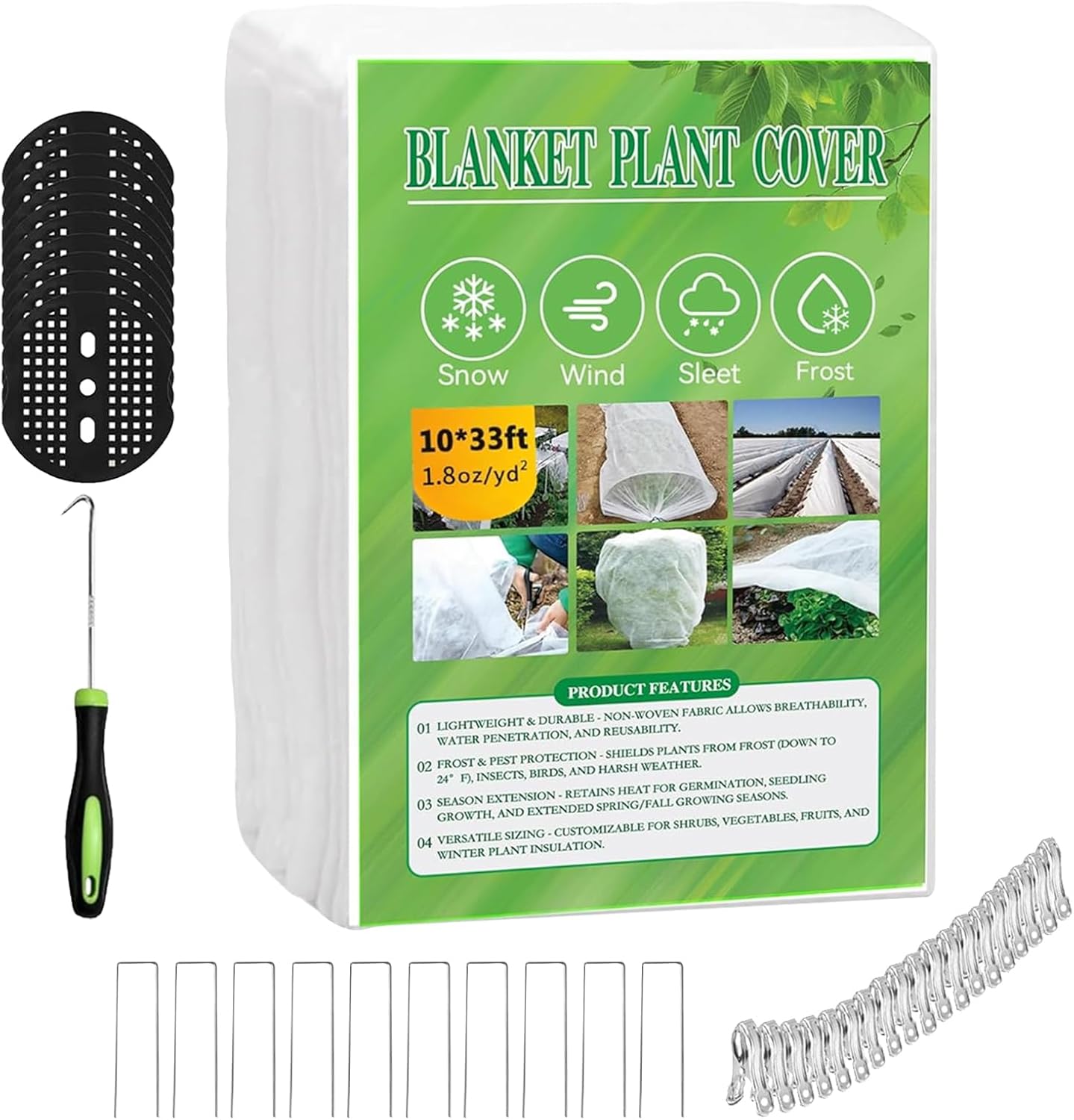 Frost Cloth Plant Freeze Protection Floating Raised Bed Protector