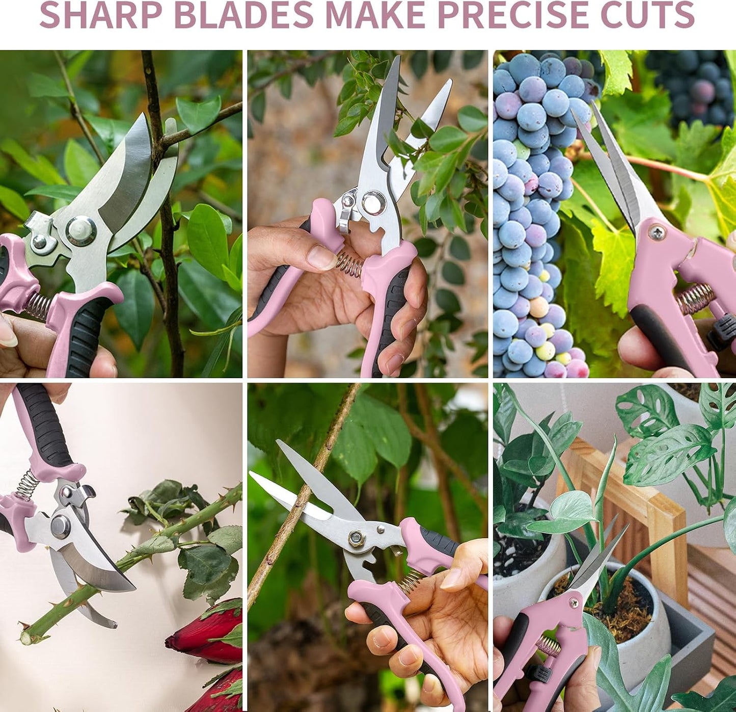 Garden Pruning Shears 3 Pack Gardening Shears Garden Scissors Stainless Steel Plant Flower Scissors Clippers Pruning Shears tijeras de jardinería
