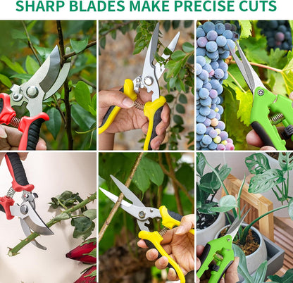 Garden Pruning Shears 3 Pack Gardening Shears Garden Scissors Stainless Steel Plant Flower Scissors Clippers Pruning Shears tijeras de jardinería