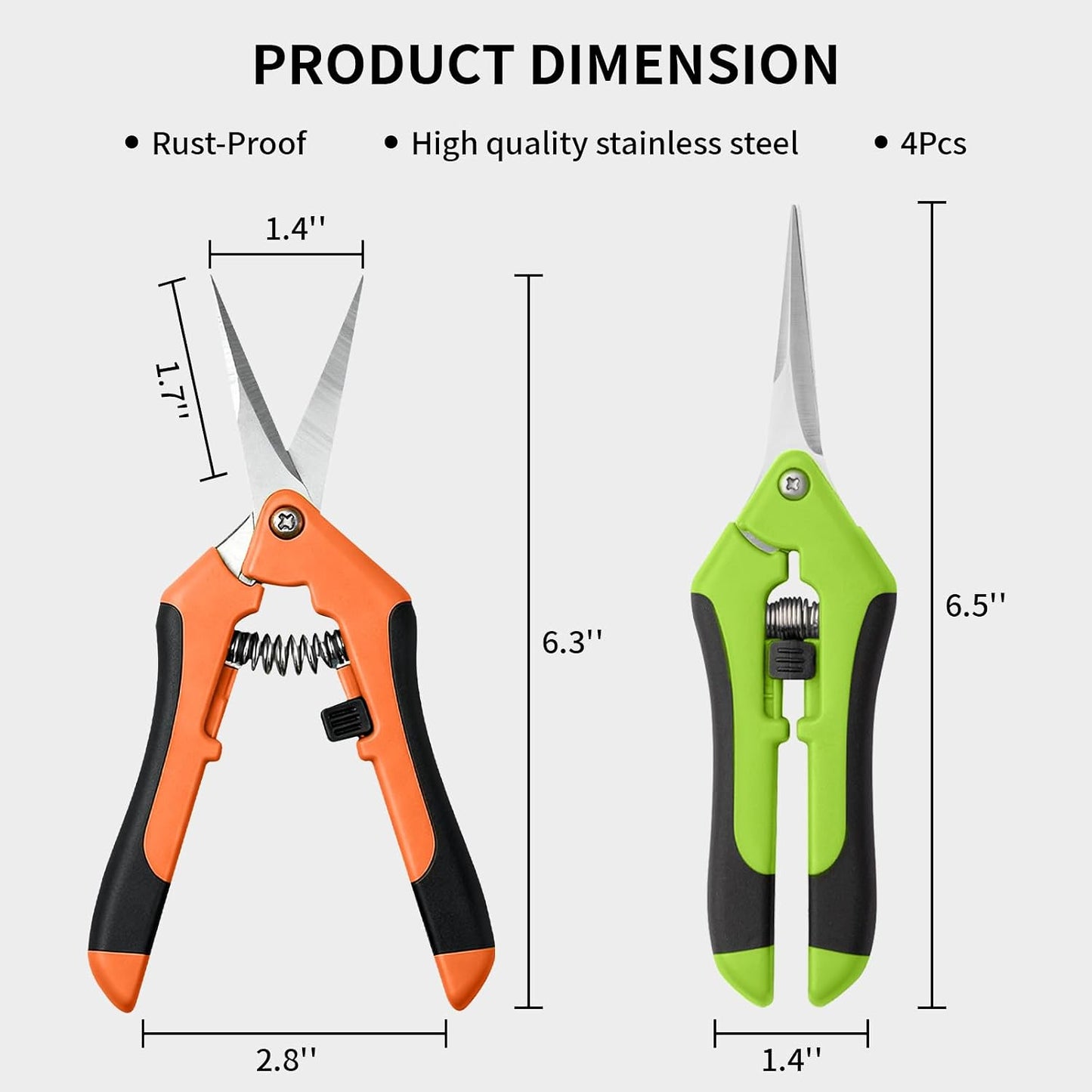 Garden Pruning Shears 3 Pack Gardening Shears Garden Scissors Stainless Steel Plant Flower Scissors Clippers Pruning Shears tijeras de jardinería