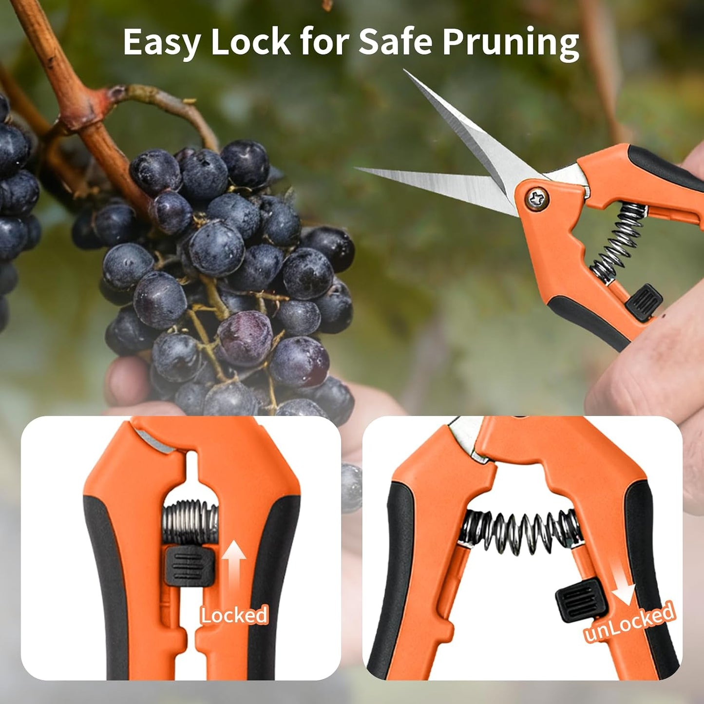 Garden Pruning Shears 3 Pack Gardening Shears Garden Scissors Stainless Steel Plant Flower Scissors Clippers Pruning Shears tijeras de jardinería