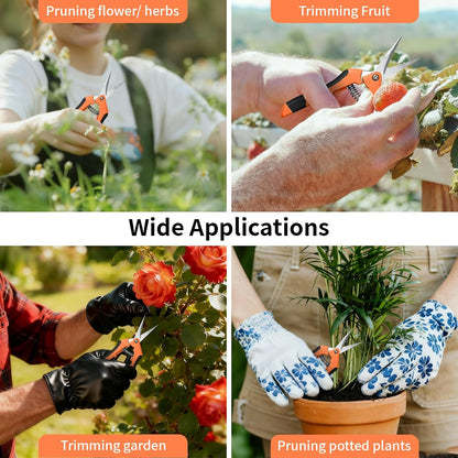 Garden Pruning Shears 3 Pack Gardening Shears Garden Scissors Stainless Steel Plant Flower Scissors Clippers Pruning Shears tijeras de jardinería