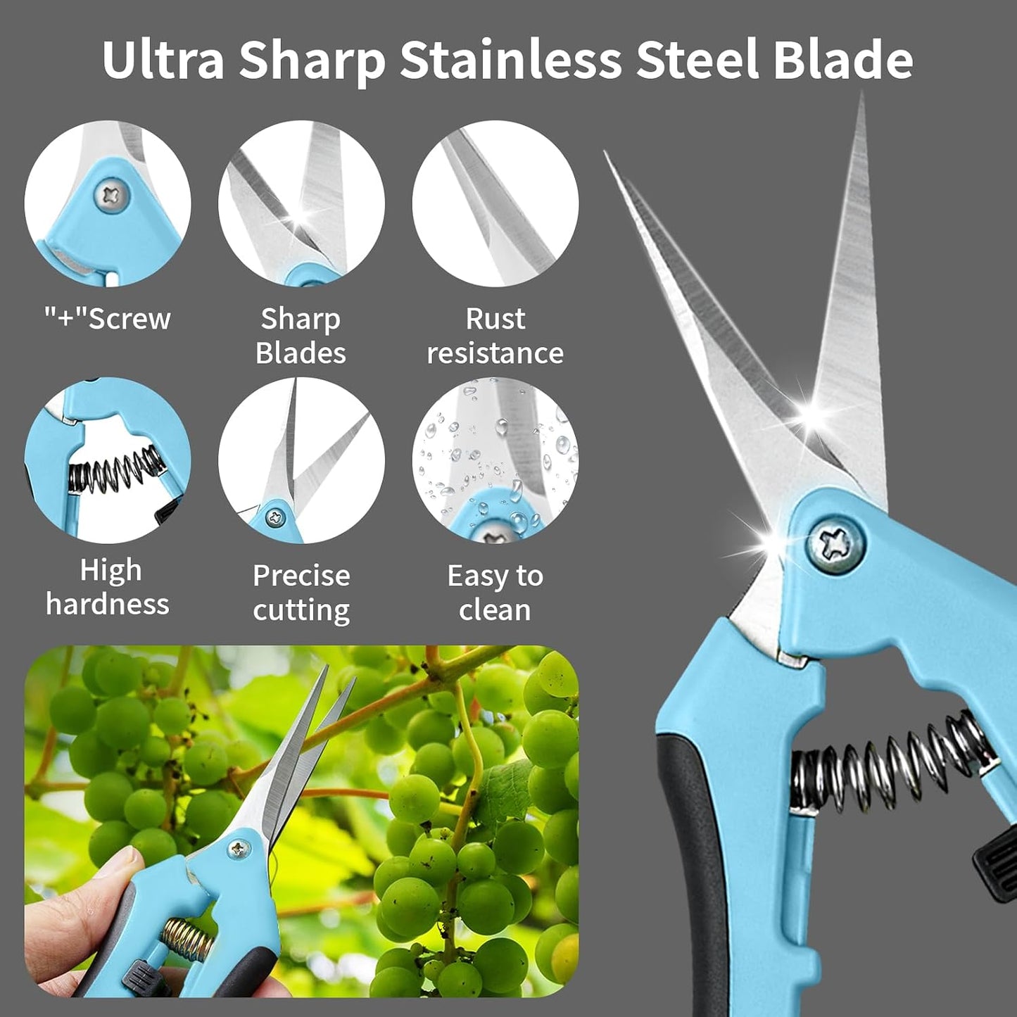Garden Pruning Shears 3 Pack Gardening Shears Garden Scissors Stainless Steel Plant Flower Scissors Clippers Pruning Shears tijeras de jardinería