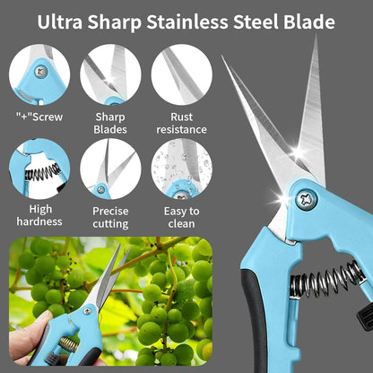Garden Pruning Shears 3 Pack Gardening Shears Garden Scissors Stainless Steel Plant Flower Scissors Clippers Pruning Shears tijeras de jardinería