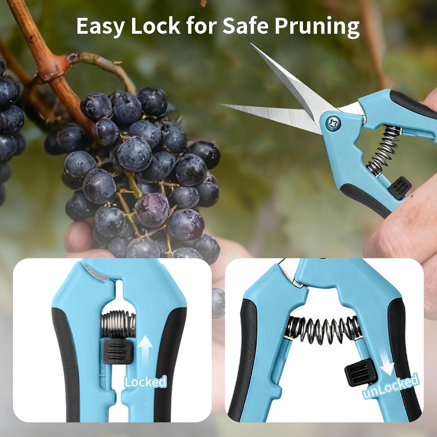 Garden Pruning Shears 3 Pack Gardening Shears Garden Scissors Stainless Steel Plant Flower Scissors Clippers Pruning Shears tijeras de jardinería