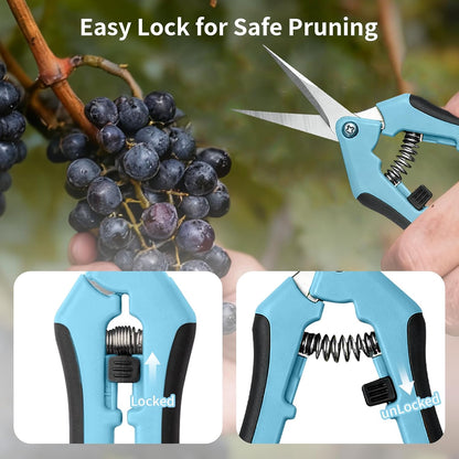 Garden Pruning Shears 3 Pack Gardening Shears Garden Scissors Stainless Steel Plant Flower Scissors Clippers Pruning Shears tijeras de jardinería
