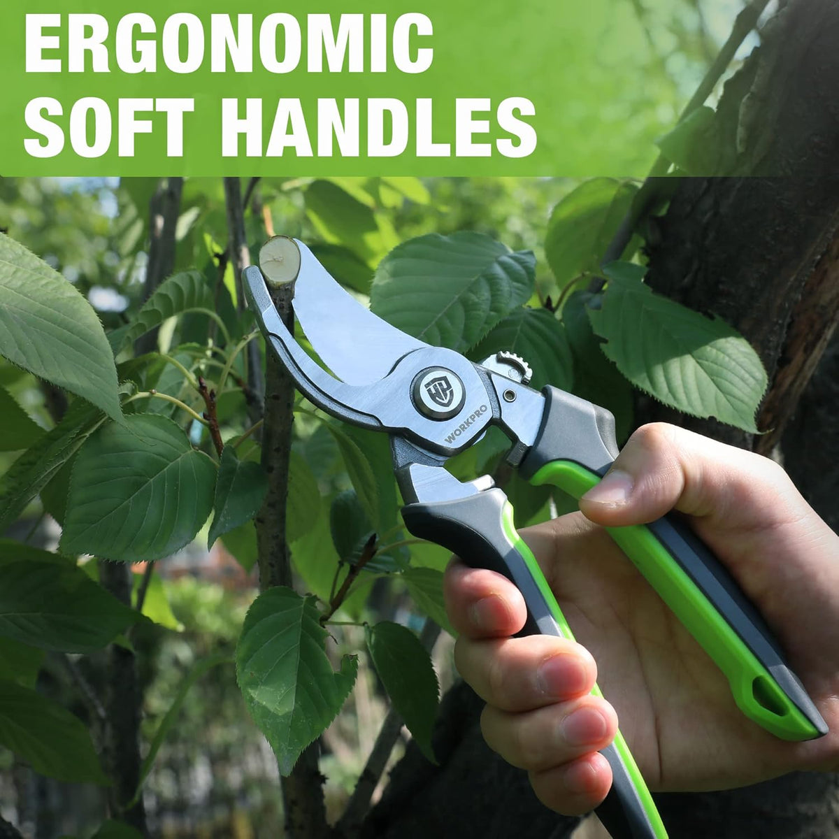 Garden Bypass Pruning Shears, 8.5" Pruning Scissors