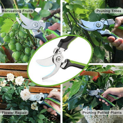 Garden Bypass Pruning Shears, 8.5" Pruning Scissors