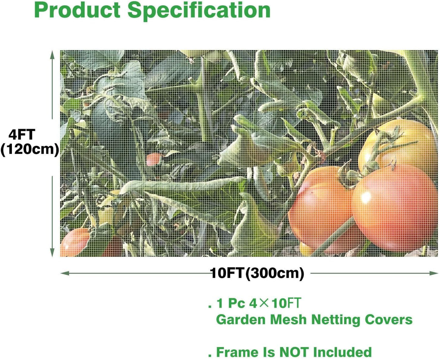 Garden Netting 10x33ft - Ultra Fine Mesh Insect Bug Screen Barrier