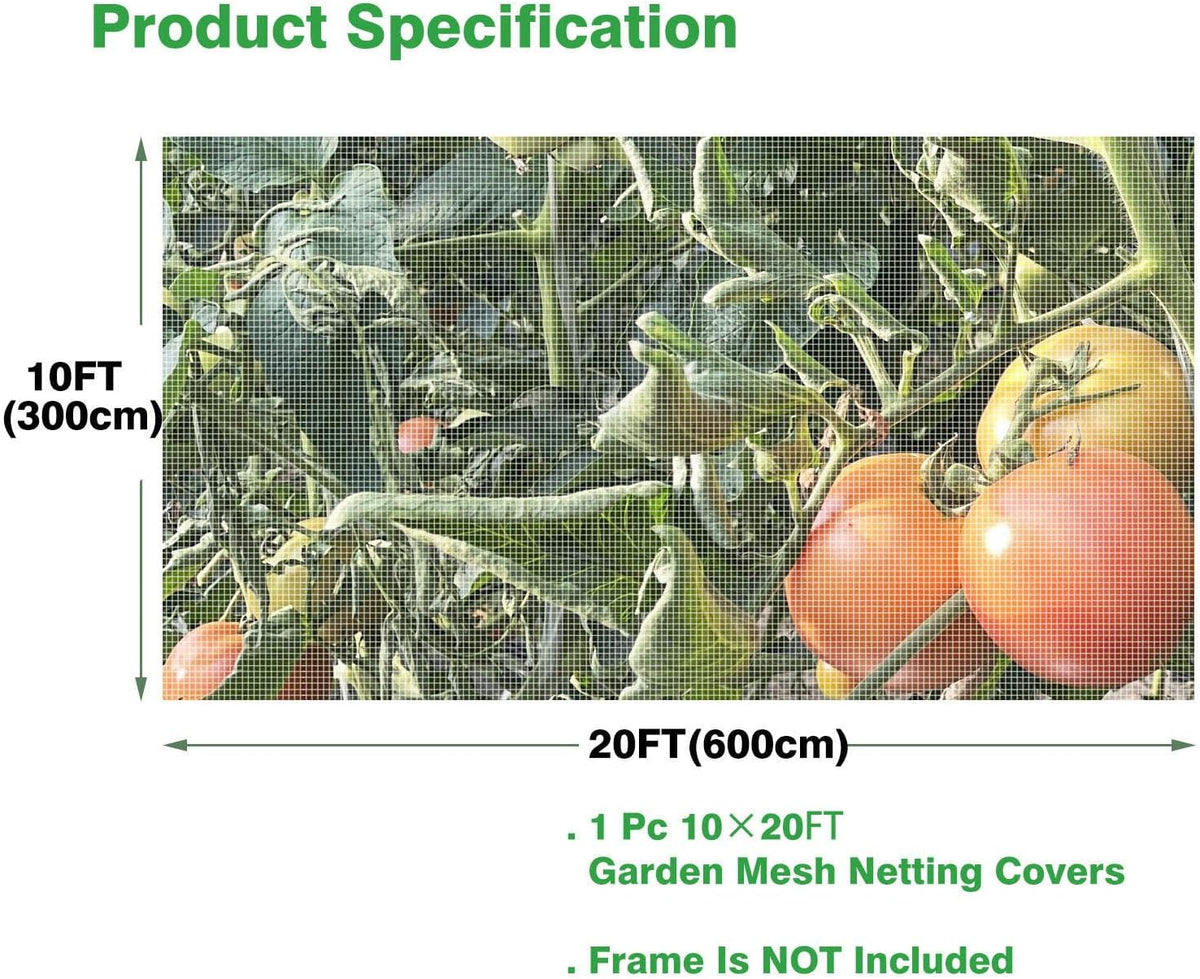 Garden Netting 10x33ft - Ultra Fine Mesh Insect Bug Screen Barrier