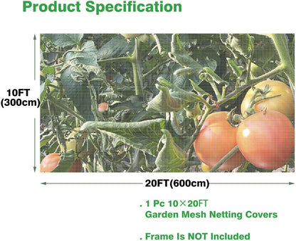 Garden Netting 10x33ft - Ultra Fine Mesh Insect Bug Screen Barrier