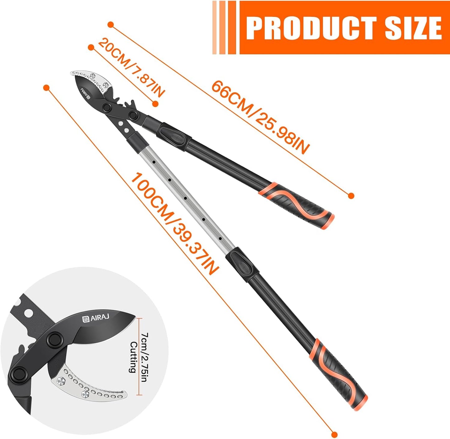 Anvil Loppers for Tree Trimmer Heavy Duty, 26-39'' Tree Branch Cutter