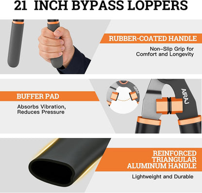 Anvil Loppers for Tree Trimmer Heavy Duty, 26-39'' Tree Branch Cutter