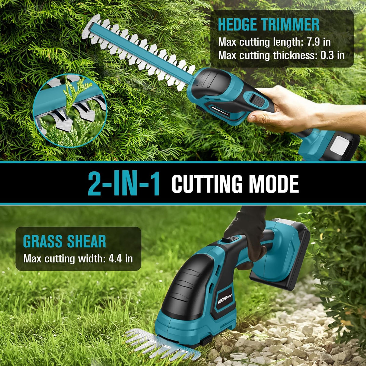 Cordless Hedge Trimmer Compatible with Makita 18V Battery