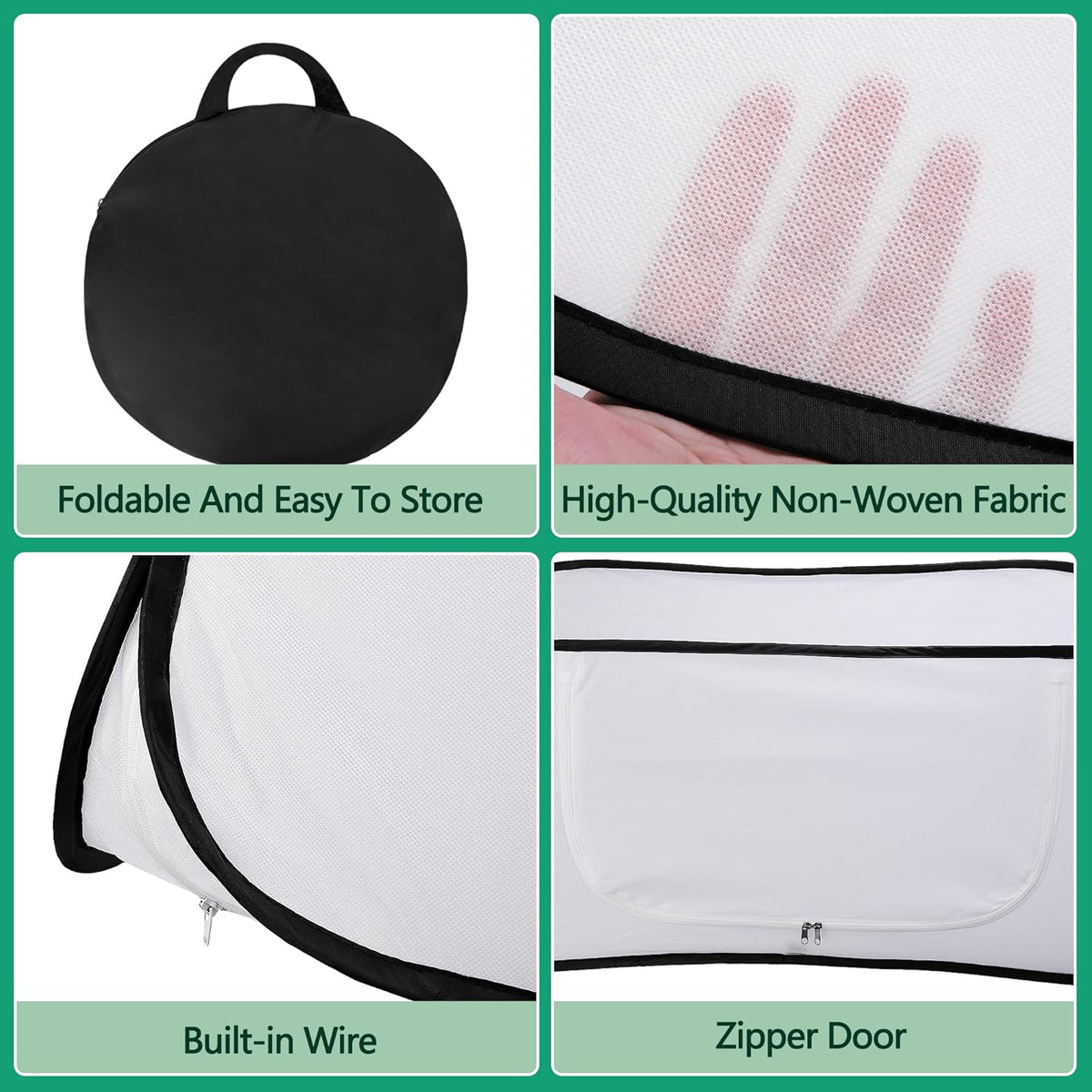2 Pcs Pop Up Winter Garden Rows Plant Covers, 45" x 22" x 16" Raised Garden Beds Vegetable Rows Cold-proof Plant Protector, Freeze Protection Raised Bed Cover Accelerator for Snow Frost Protection