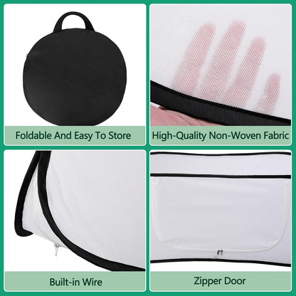 2 Pcs Pop Up Winter Garden Rows Plant Covers, 45" x 22" x 16" Raised Garden Beds Vegetable Rows Cold-proof Plant Protector, Freeze Protection Raised Bed Cover Accelerator for Snow Frost Protection
