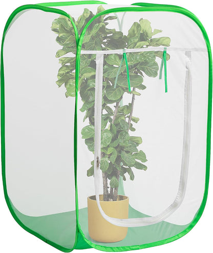 16" x 16" x 24" Pop Up Garden Mesh Plant Cover, Plant Protectors Mesh Plant Enclosure, Garden Net Cage Pest Protection Guard Tent with Storage Bag for Protect Plant Vegetable Fruit from Birds Insects