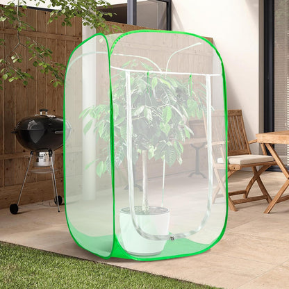 16" x 16" x 24" Pop Up Garden Mesh Plant Cover, Plant Protectors Mesh Plant Enclosure, Garden Net Cage Pest Protection Guard Tent with Storage Bag for Protect Plant Vegetable Fruit from Birds Insects