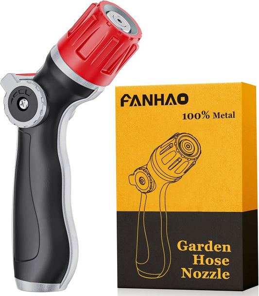 Upgraded Metal Garden Hose Nozzle Heavy Duty, 30% Higher Water Flow
