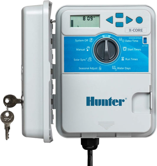 Hunter X-Core 6 Zone Sprinkler Timer, Indoor/Outdoor Sprinkler Controller