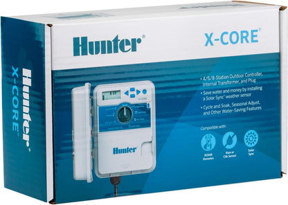 Hunter X-Core 6 Zone Sprinkler Timer, Indoor/Outdoor Sprinkler Controller
