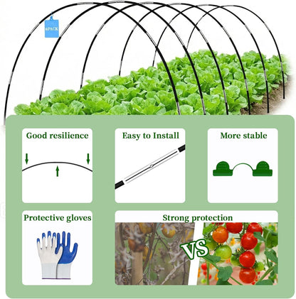 6 Sets of Garden Netting Kit for Raised Beds 10 x 33 FT Strong Mesh Netting