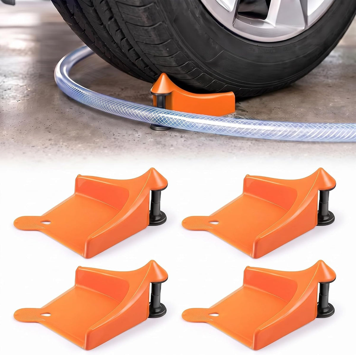 4 Pack Car Hose Guide for Pressure Washer Hoses, Black