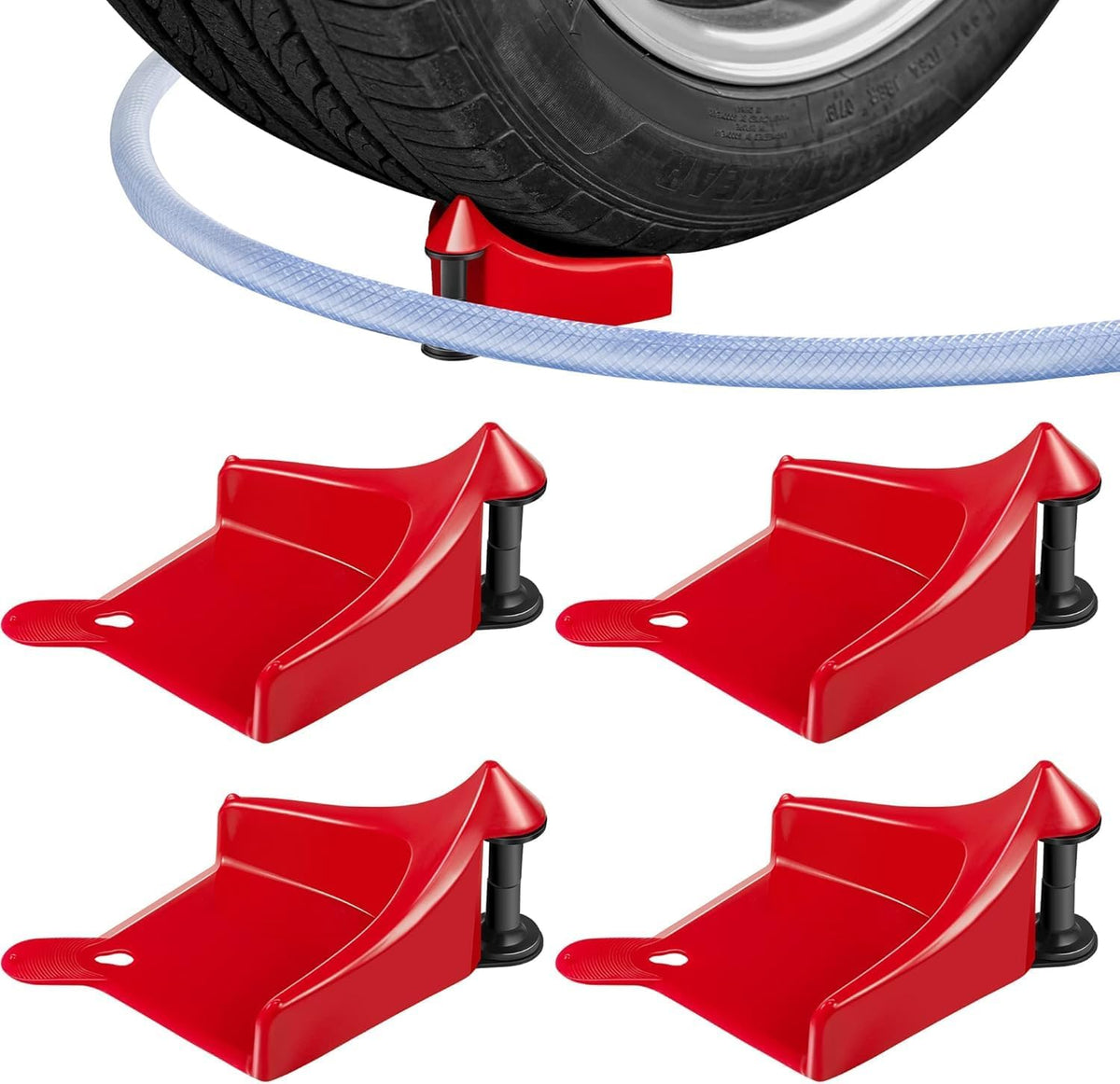 4 Pack Car Hose Guide for Pressure Washer Hoses, Black