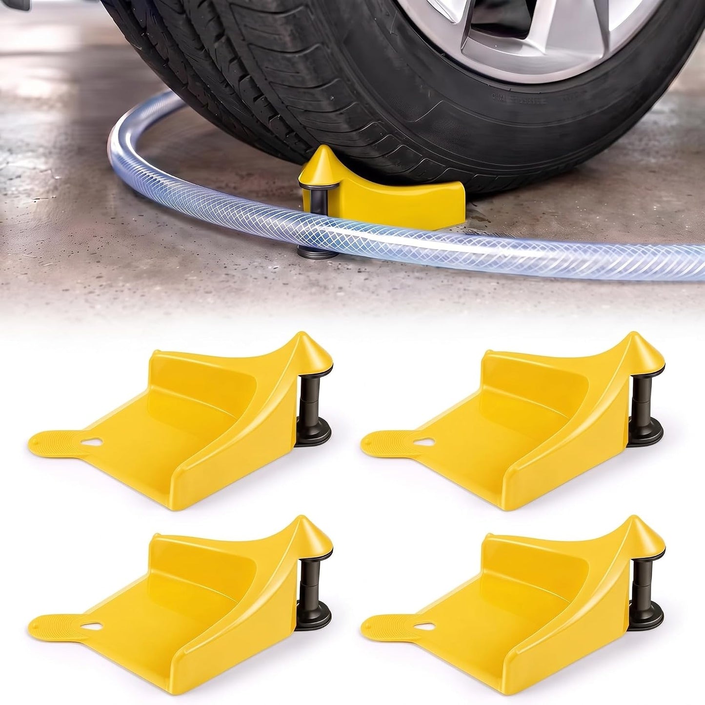 4 Pack Car Hose Guide for Pressure Washer Hoses, Black