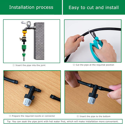 Drip Irrigation Kit, 1/4" Blank Distribution Tubing