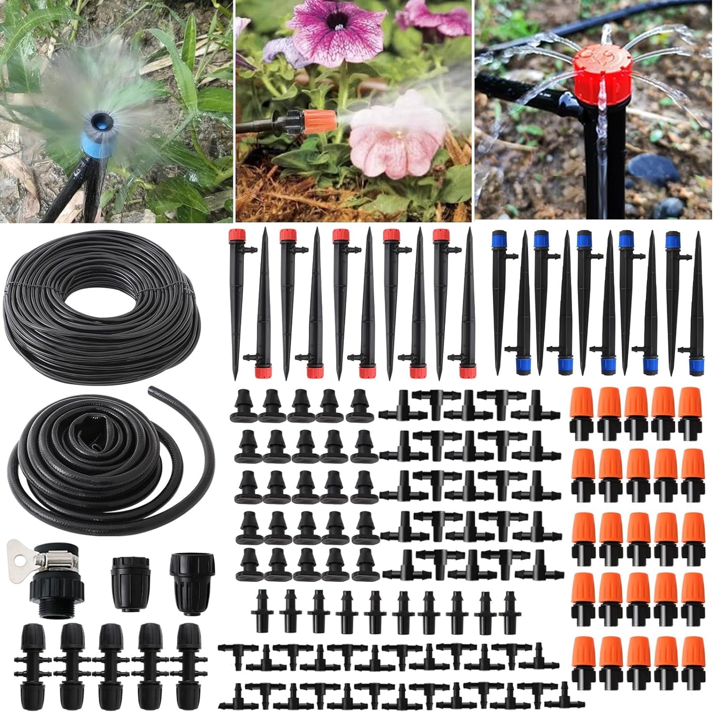 Drip Irrigation Kit, 1/4" Blank Distribution Tubing