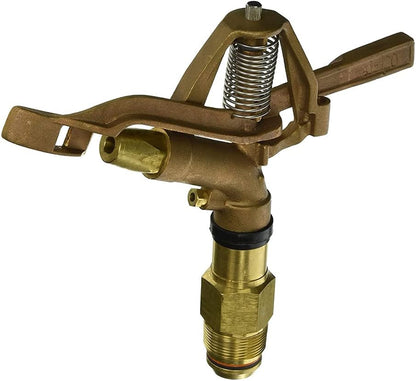 Rotating Brass Impact Sprinkler Head 360 Degree for Large Area, Lawn, Garden, Commercial Irrigation, 1-Inch Full Circle, 71-Foot, SI100F