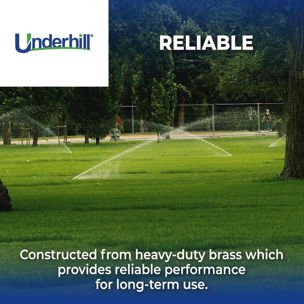 Rotating Brass Impact Sprinkler Head 360 Degree for Large Area, Lawn, Garden, Commercial Irrigation, 1-Inch Full Circle, 71-Foot, SI100F