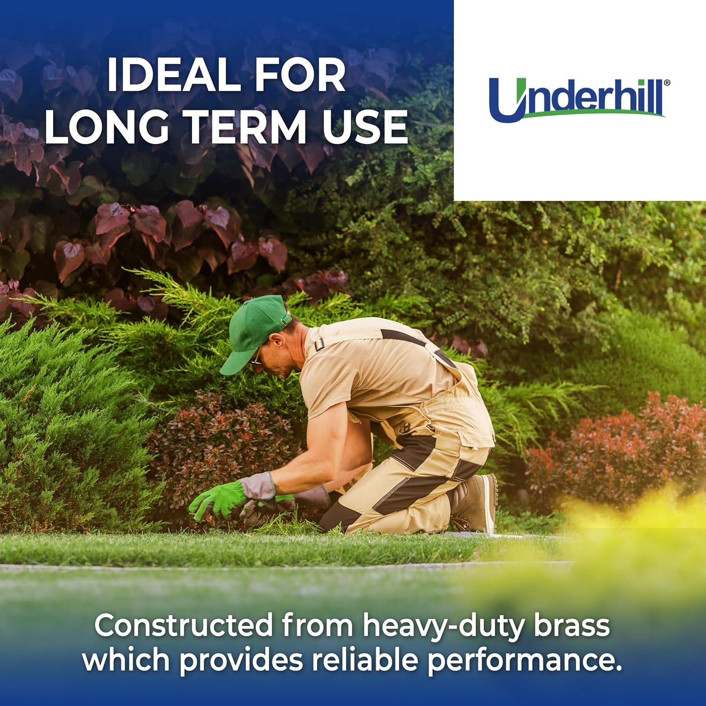 Rotating Brass Impact Sprinkler Head 360 Degree for Large Area, Lawn, Garden, Commercial Irrigation, 1-Inch Full Circle, 71-Foot, SI100F