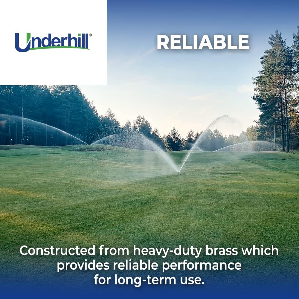 Rotating Brass Impact Sprinkler Head 360 Degree for Large Area, Lawn, Garden, Commercial Irrigation, 1-Inch Full Circle, 71-Foot, SI100F