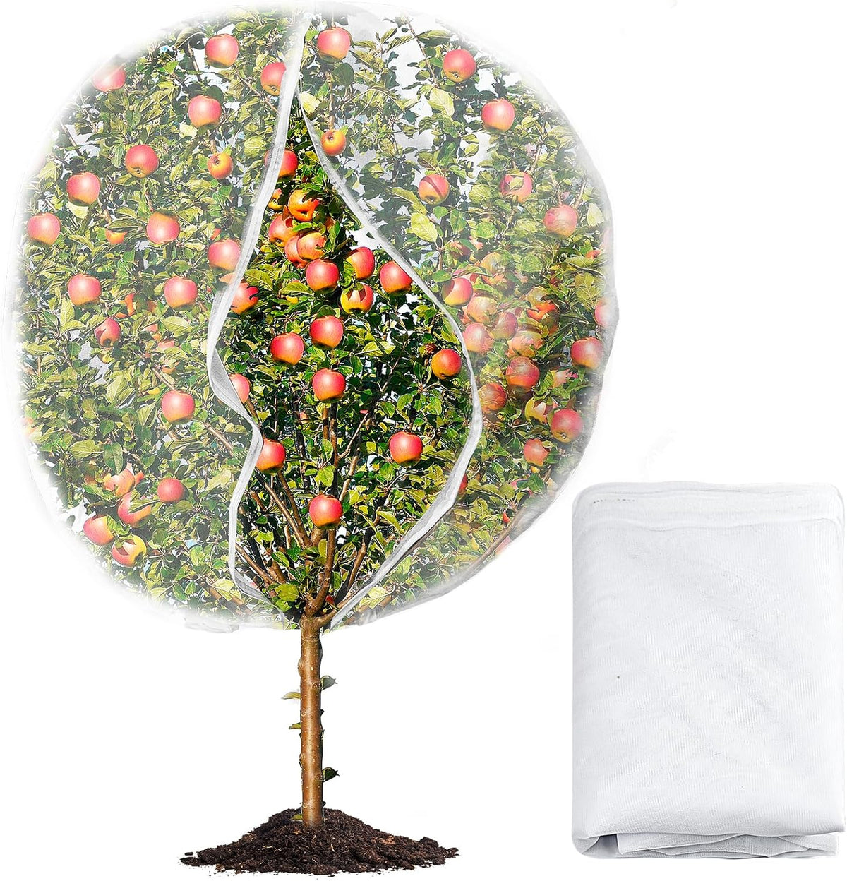 3Pcs Plant Covers from Insects, Bird Netting Barrier for Blueberry Bushes with Drawstring Zipper Mesh Garden Netting Fruit Tree Bags Plants Net Cage for Protect Tomato Vegetable Citrus, 3.3×5Ft