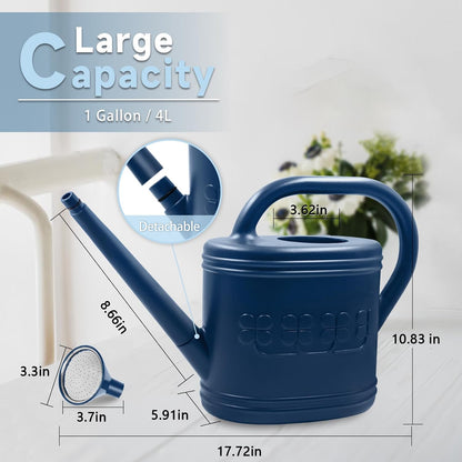 2 Gallon Garden Watering Can, Plastic Outdoor Watering Can for Plants