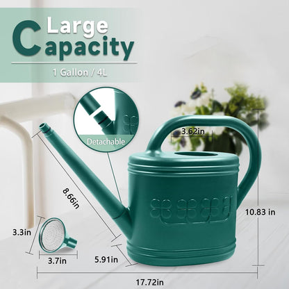 2 Gallon Garden Watering Can, Plastic Outdoor Watering Can for Plants