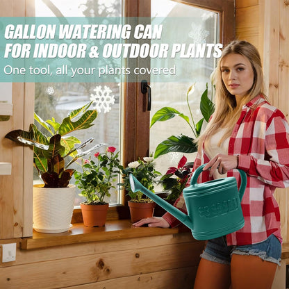 2 Gallon Garden Watering Can, Plastic Outdoor Watering Can for Plants